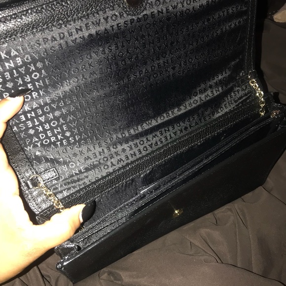 Kate Spade ♠️ bow clutch with chain - Picture 4 of 5